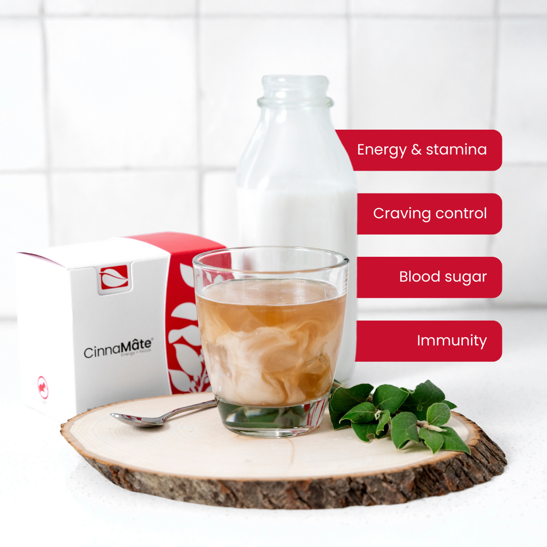 CinnaMate by Solle Naturals with milk image and health benefits 